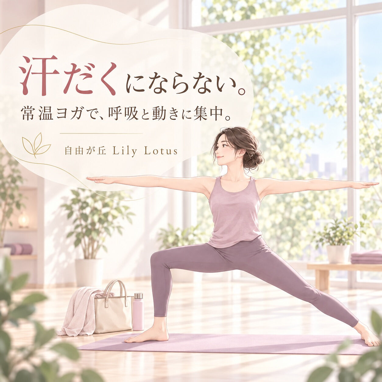 汗だくにならない、心地よいヨガ時間🌿